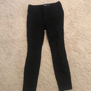 Hollister ripped black jeans